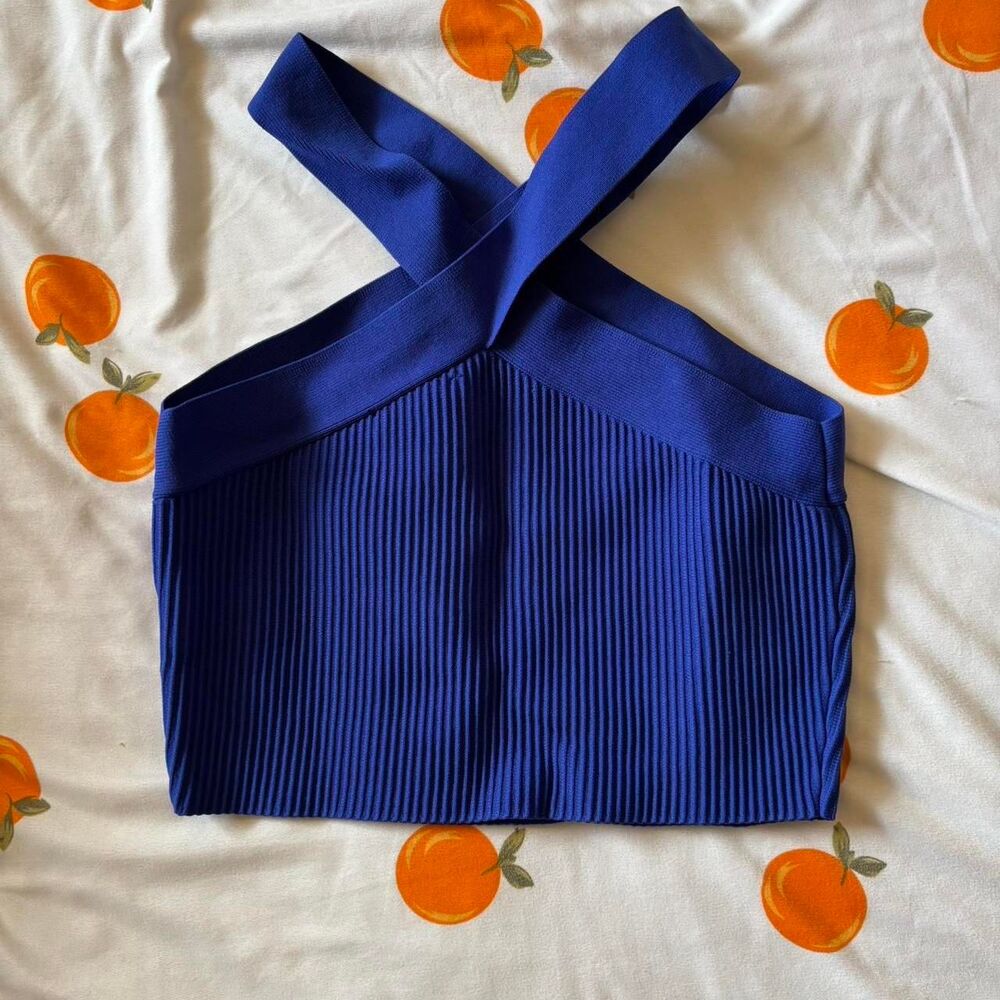 Sincerely-jules-for-bandier Women's Blue Crop-top Size Medium - Picture 3 of 3